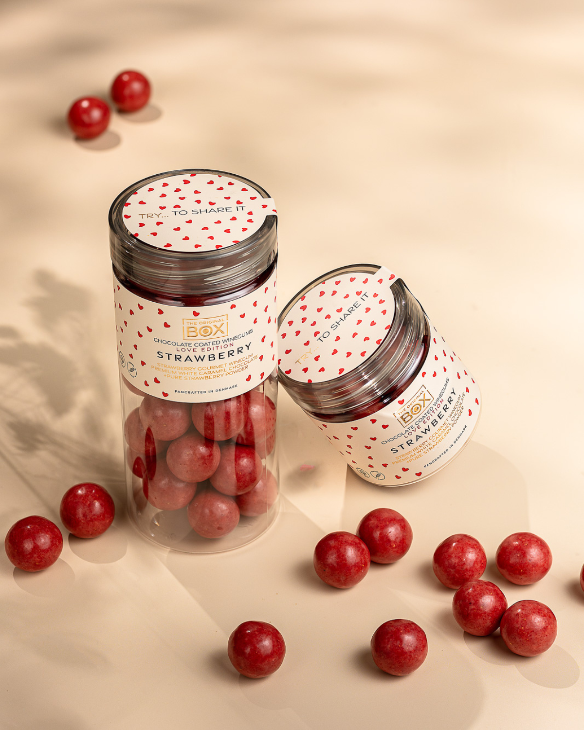 Fruchtgummi mit Schokolade – LOVE EDITION - Strawberry - 250 g