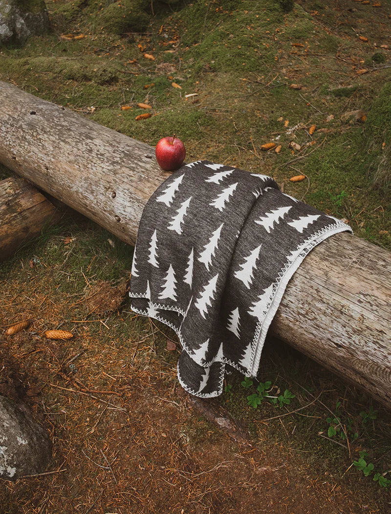 Baumwoll-Decke Gran - schwarz / weiss