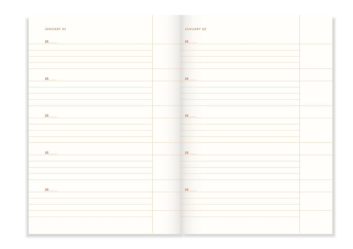 One Line a Day Tagebuch - Toile de Jouy Blau