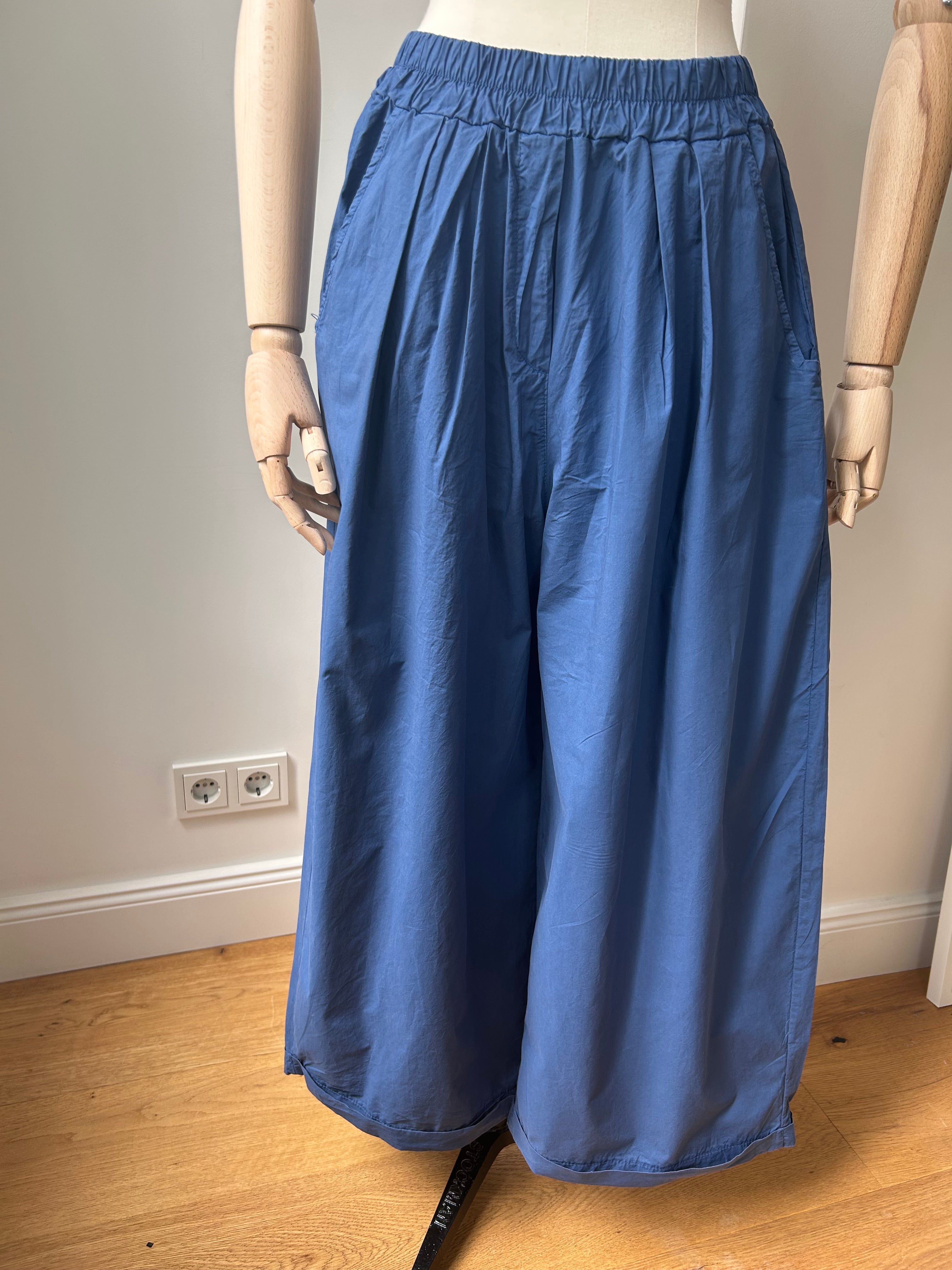 Leichte Culotte Palazzo-Hose - navy