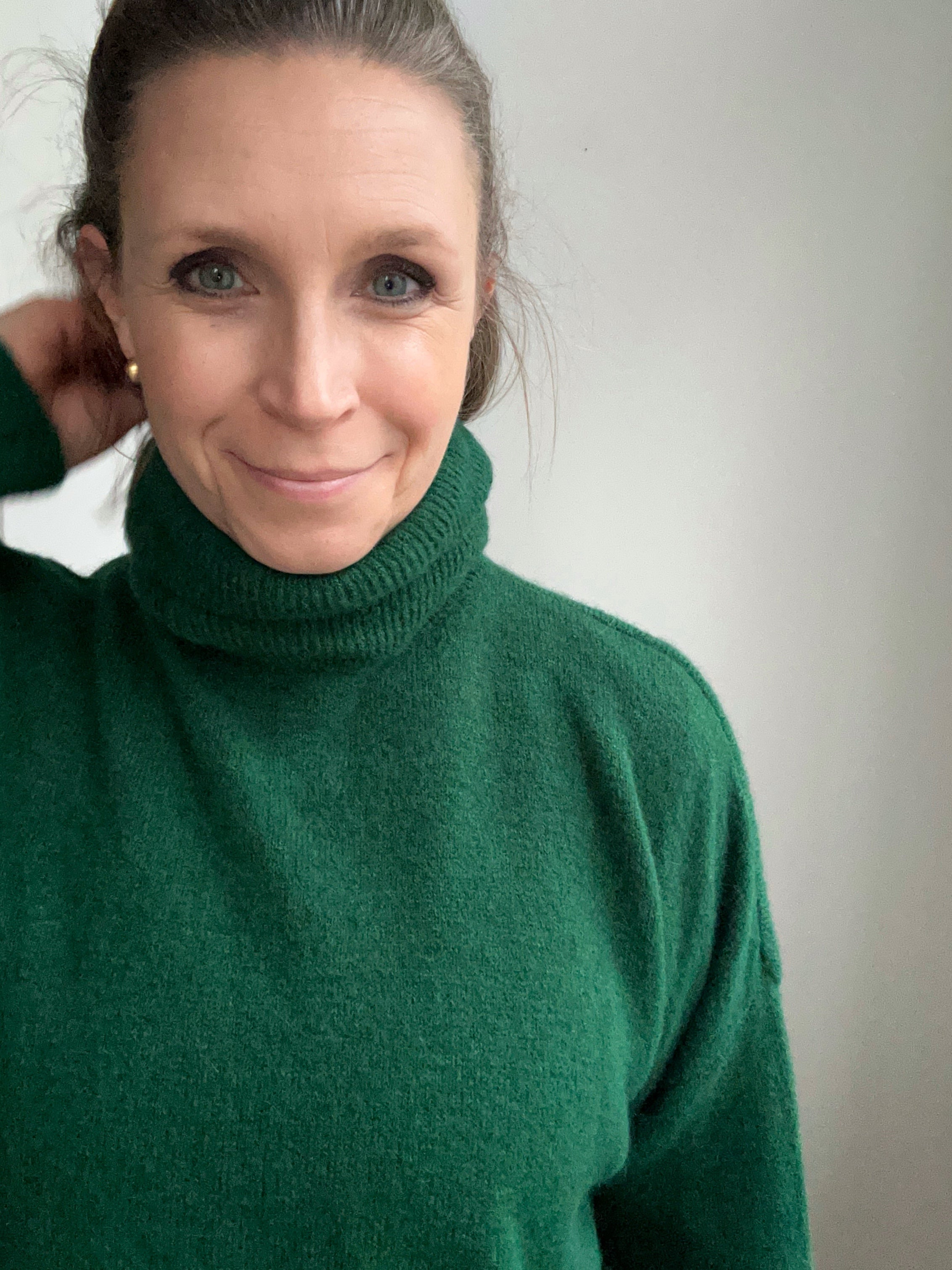 Rollkragen Pullover tannengrün