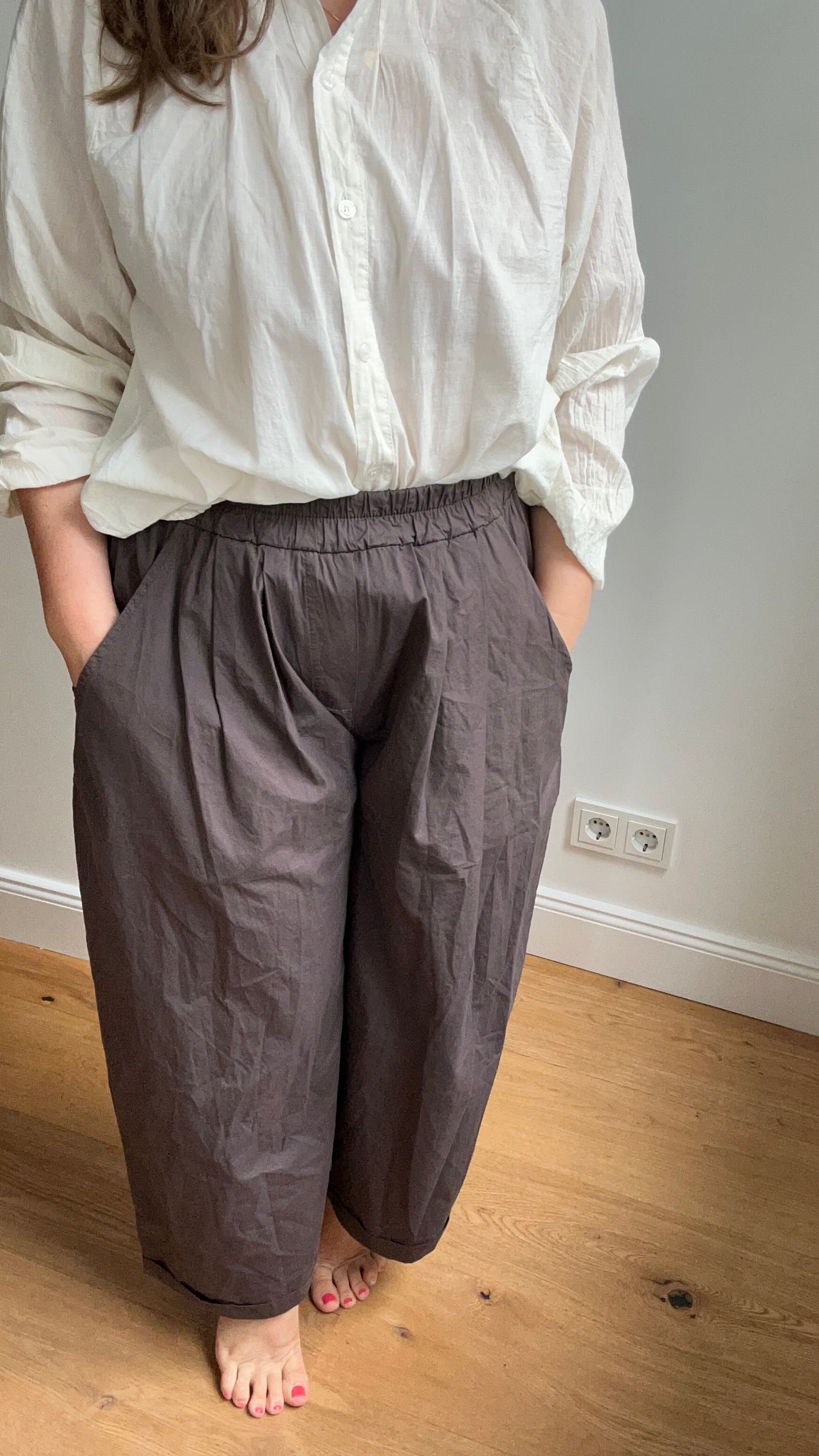 Culotte Palazzo-Hose - dunkelbraun