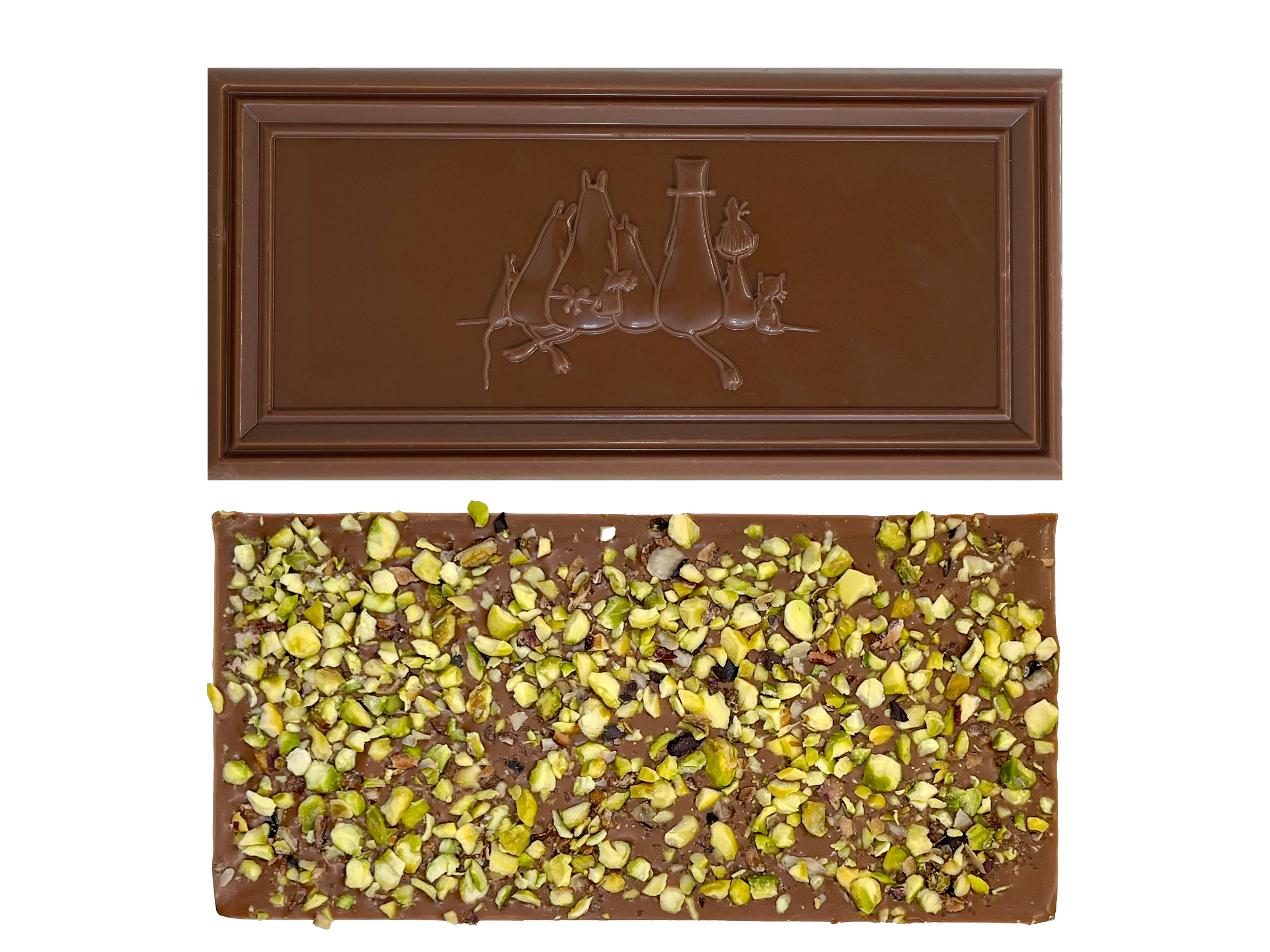 Mumin-Schokolade Muminmamma – Vollmilchschokolade mit Pistazie und Salz 70 g
