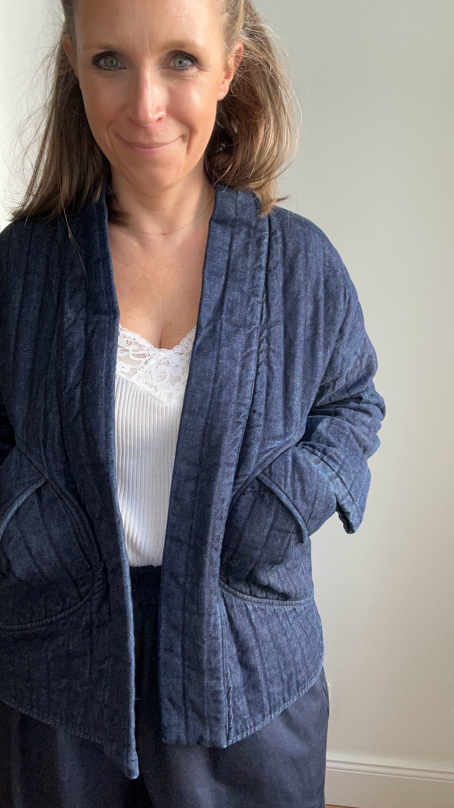Kimono-Jacke Demin Dark