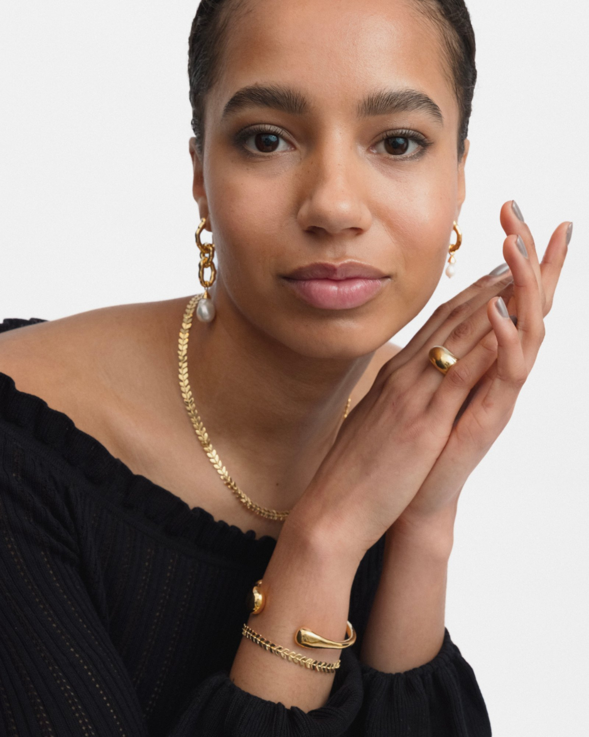 Armreif Bolded Drops Bangle - gold