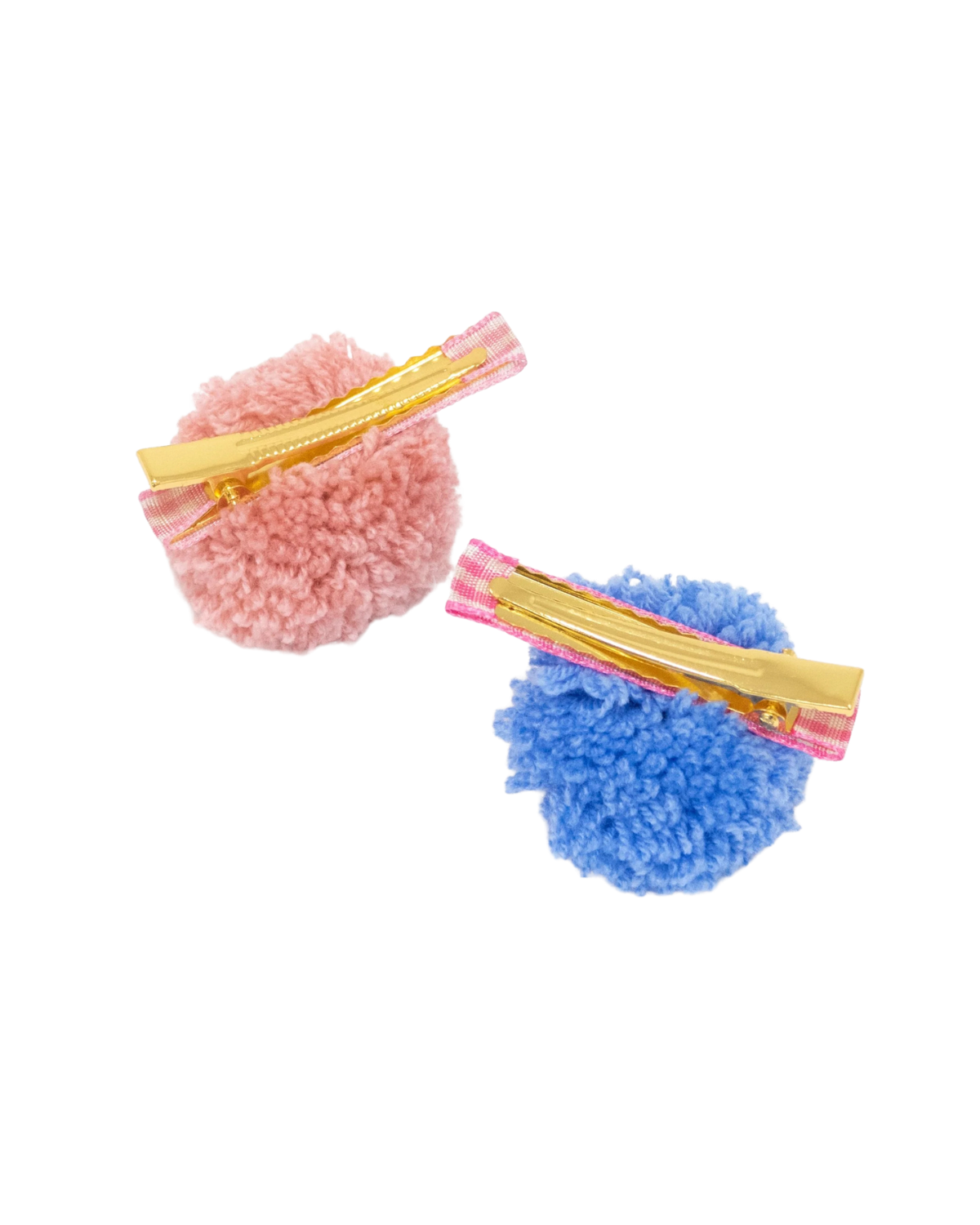 Haarspangen - Gingham & Big Pompom 6 Stk.