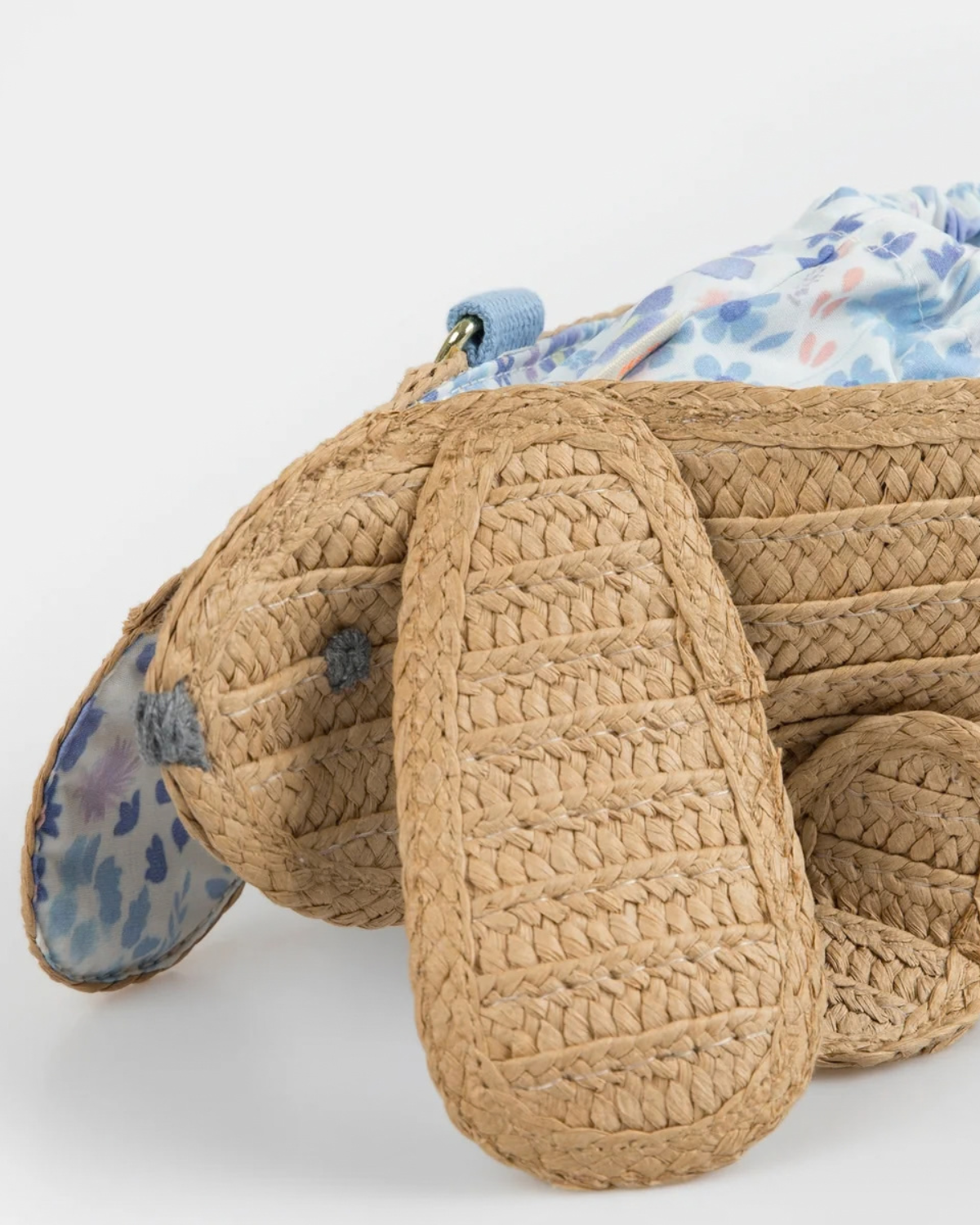 Tasche Dackel aus gewebtem Papier – Braun