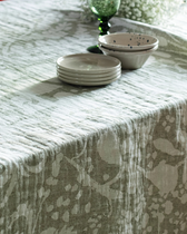 Decke/Tischdecke VILLIYRTIT - Weiß-Oliv