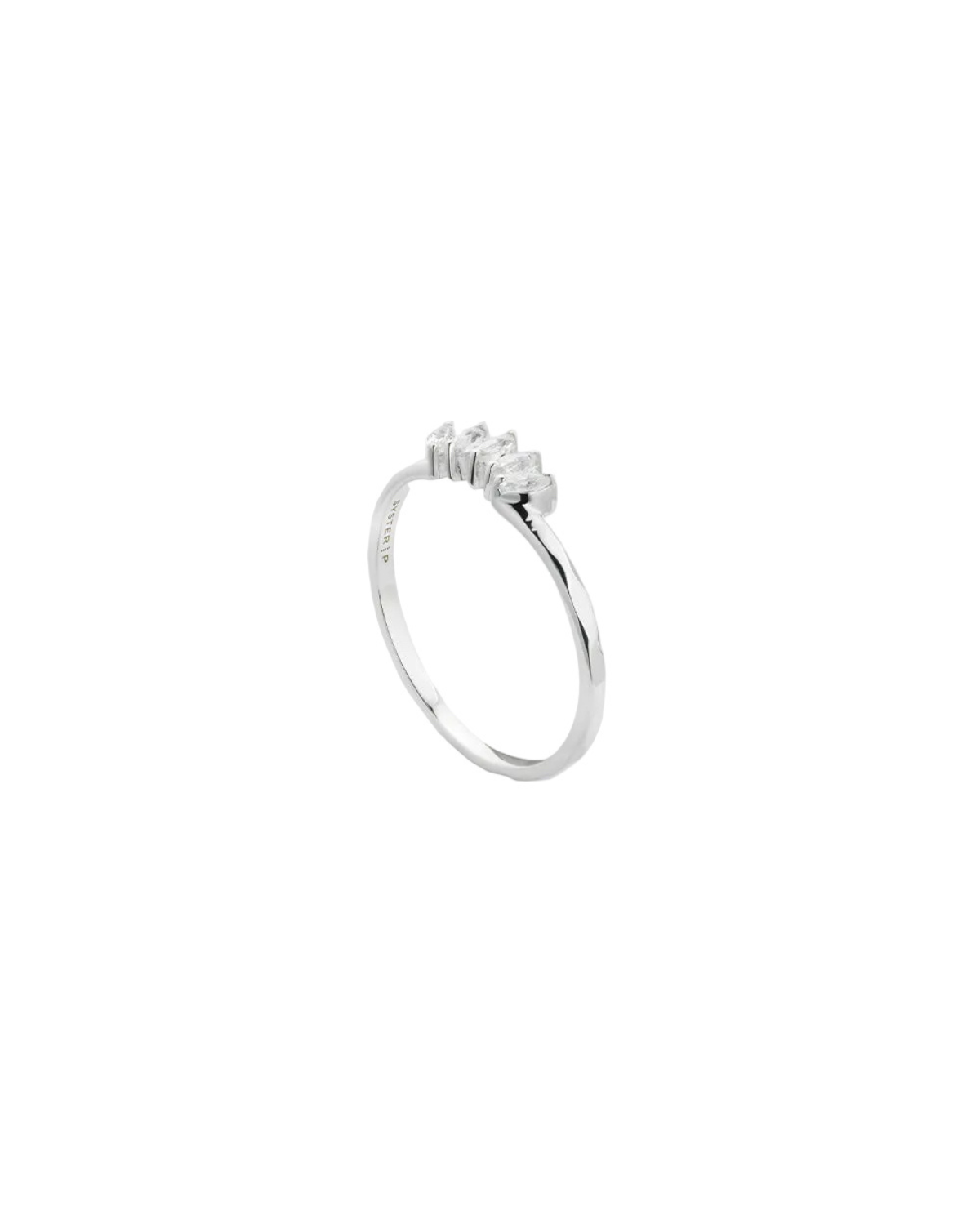 Ring Theodora - silber/weiß