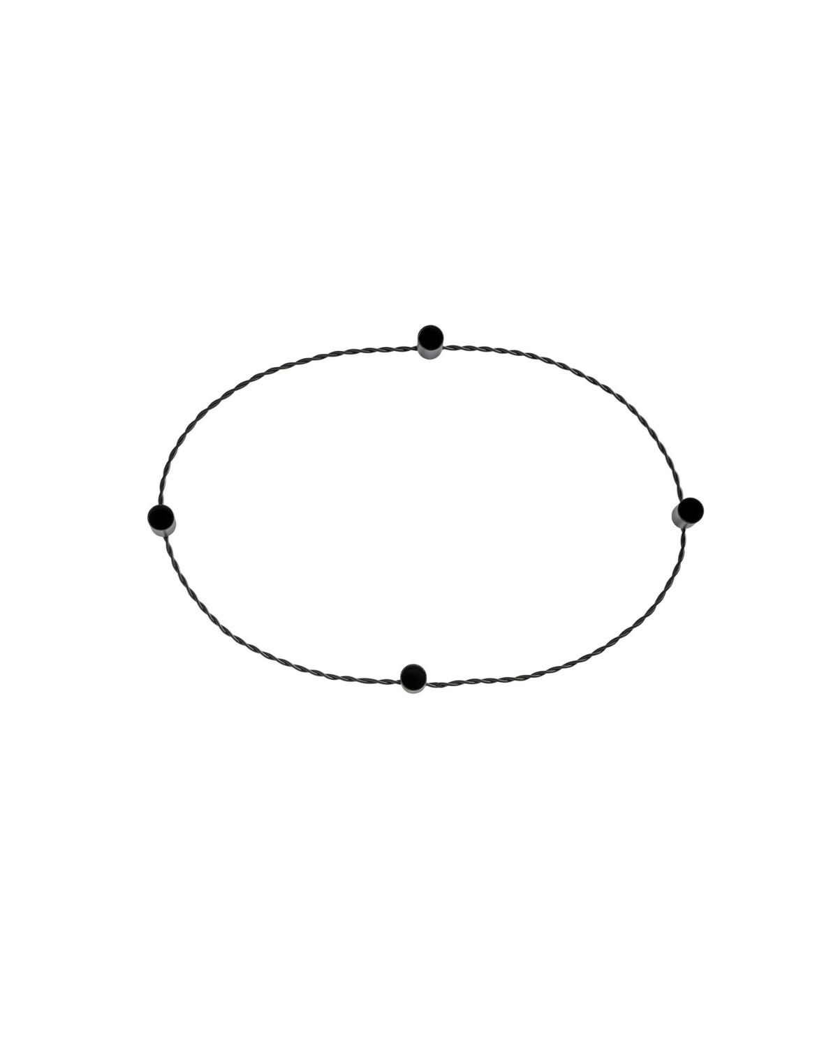 Kerzenhalter aus Metall - Oval