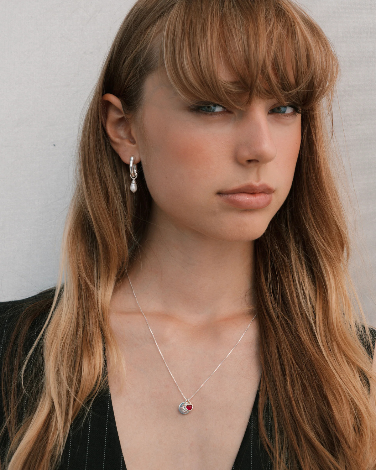 Anhänger Beloved Heart Pink Quartz - silber