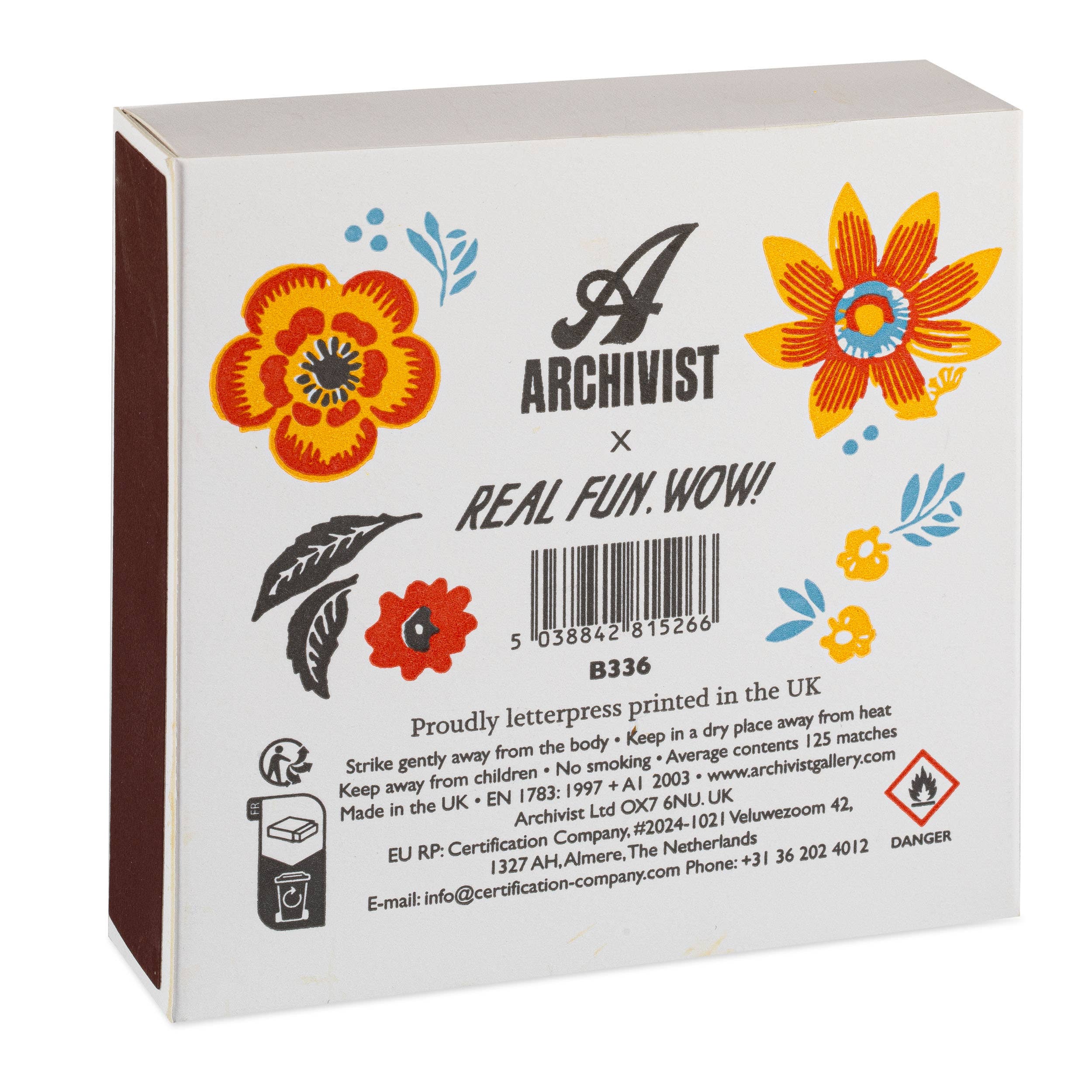 Blumen | Quadratische Sicherheitsstreichhölzer