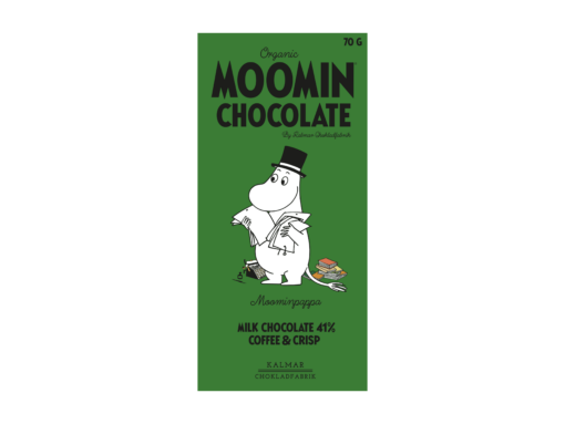Mumin-Schokolade Moominpappa – Vollmilchschokolade mit Kaffee & Krokant 70 g