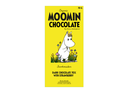 Mumin-Schokolade Snorkmaiden - Zartbitterschokolade mit Erdbeeren 70 g