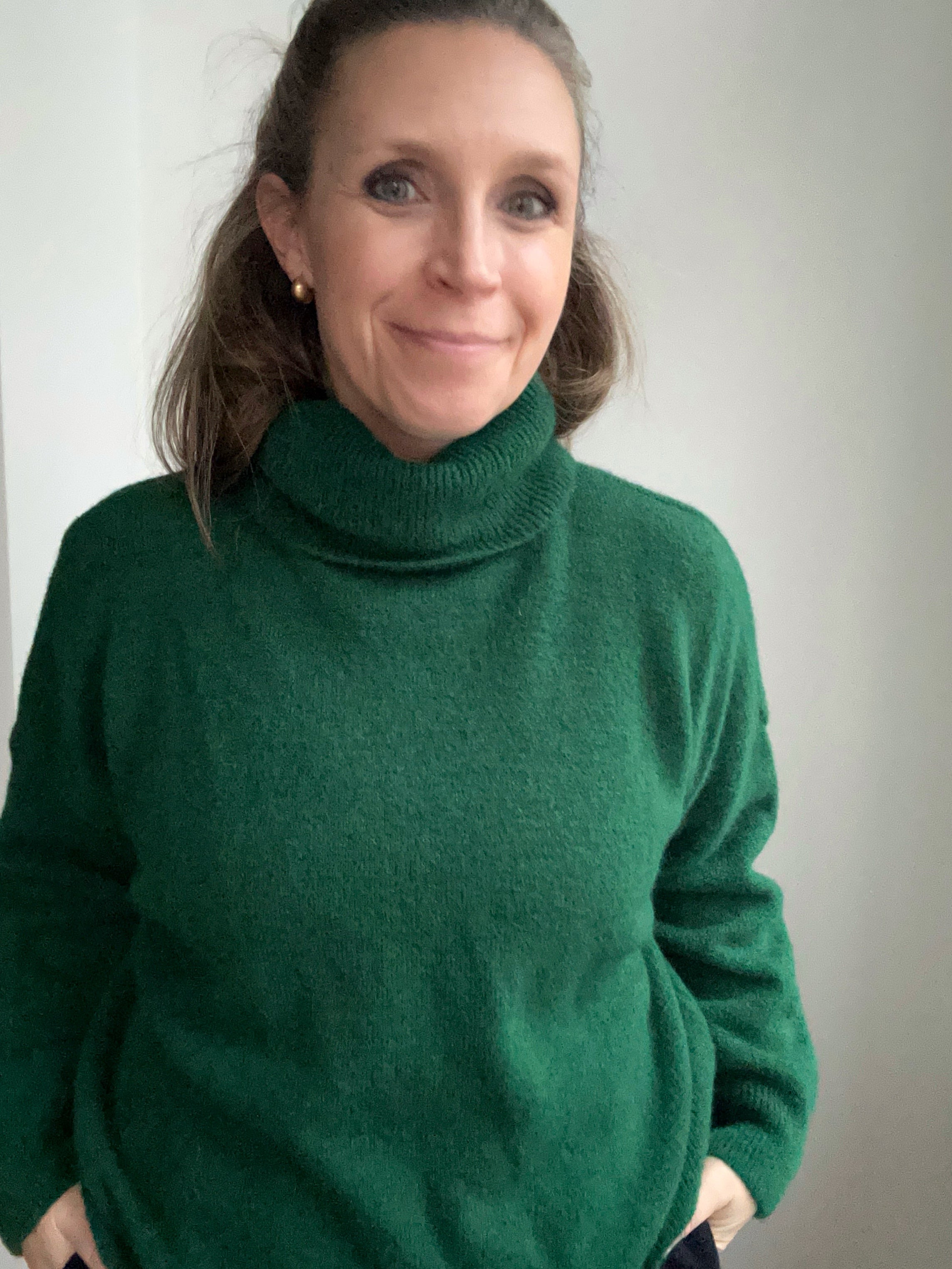 Rollkragen Pullover tannengrün