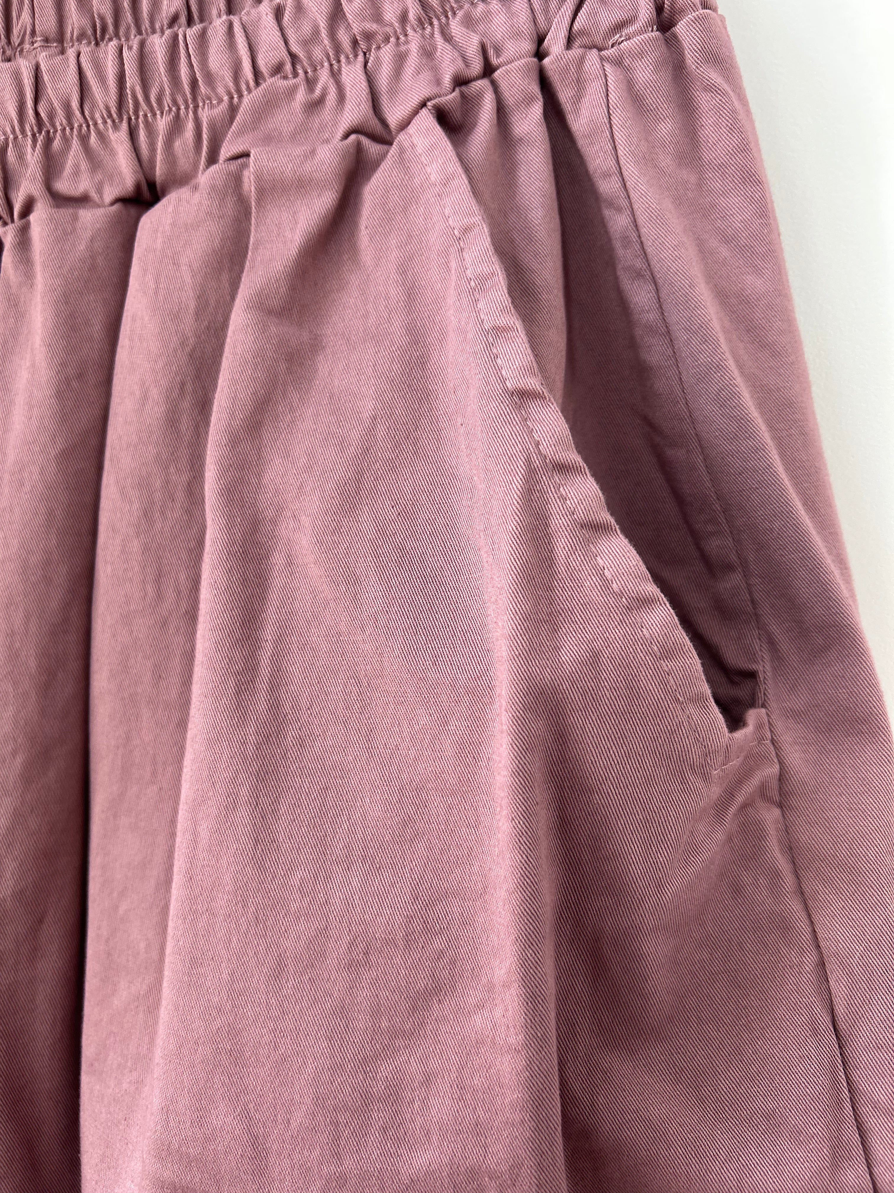 Warme Culotte Palazzo-Hose - altrosa