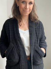 Kimono-Jacke Schwarz
