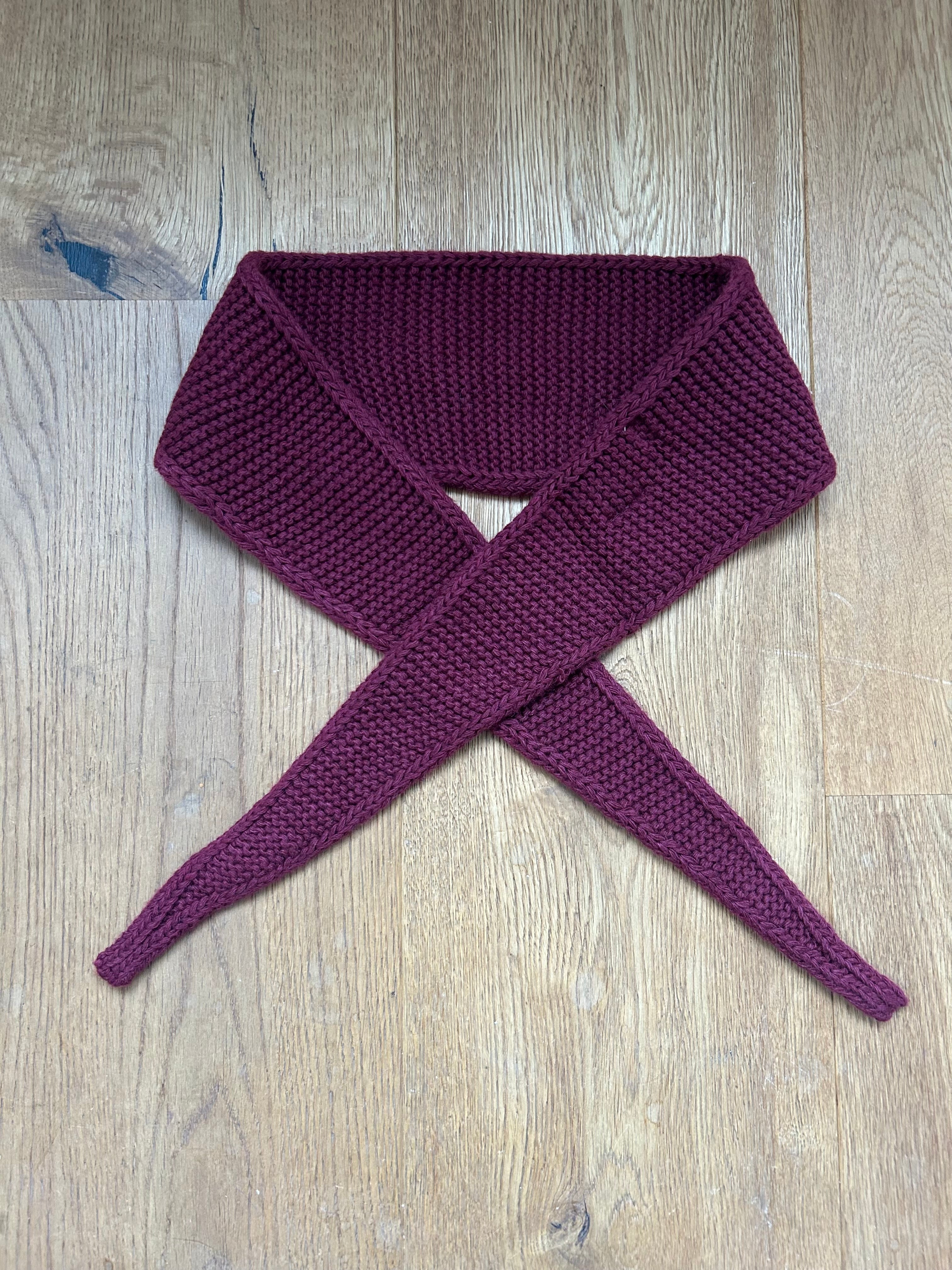 gestrickter Sophie-Schal - burgundy