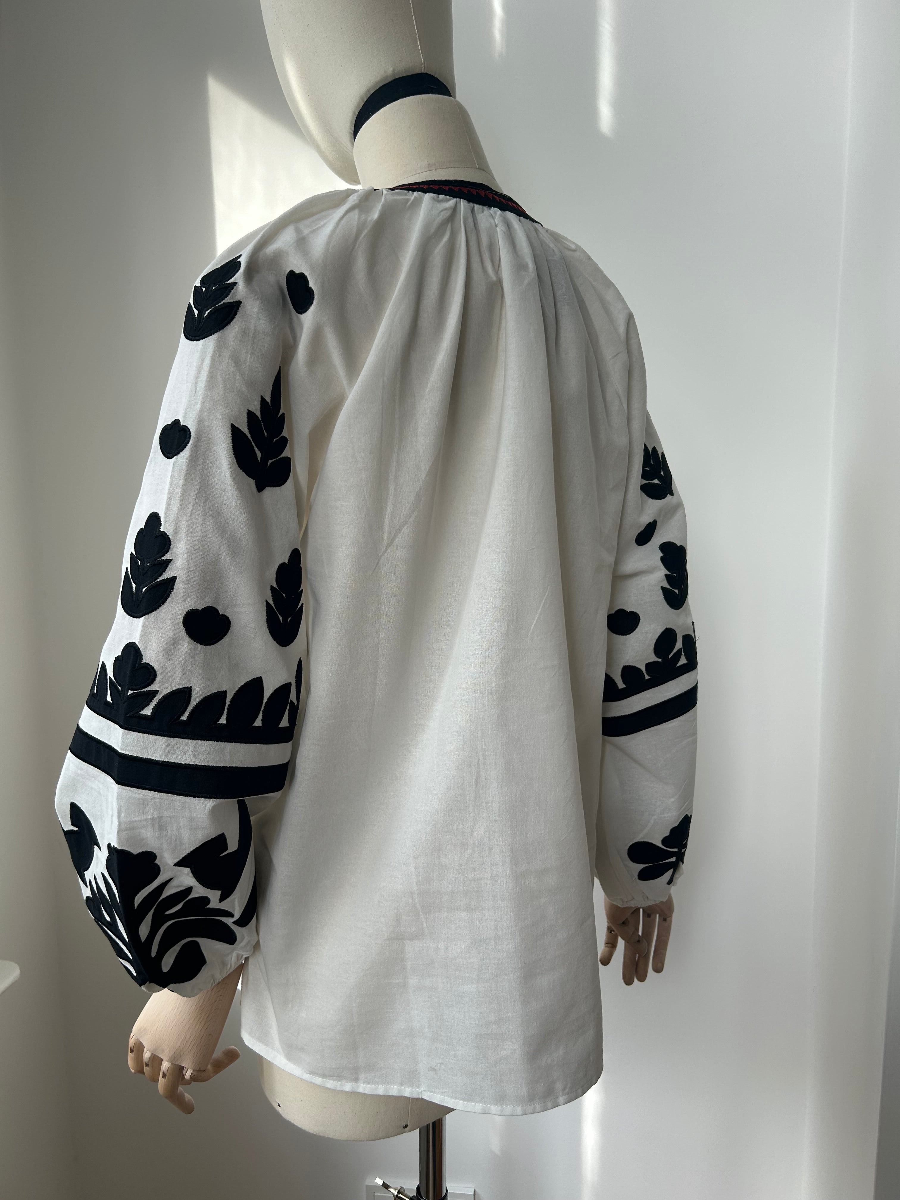 Tunika mit Stickerei - weiss