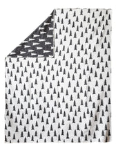 Baumwoll-Decke Gran - schwarz / weiss