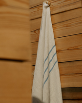 Großes Badetuch USVA - Leinen-Blau