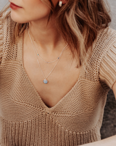 Halskette Minimalistica Hammered - silber
