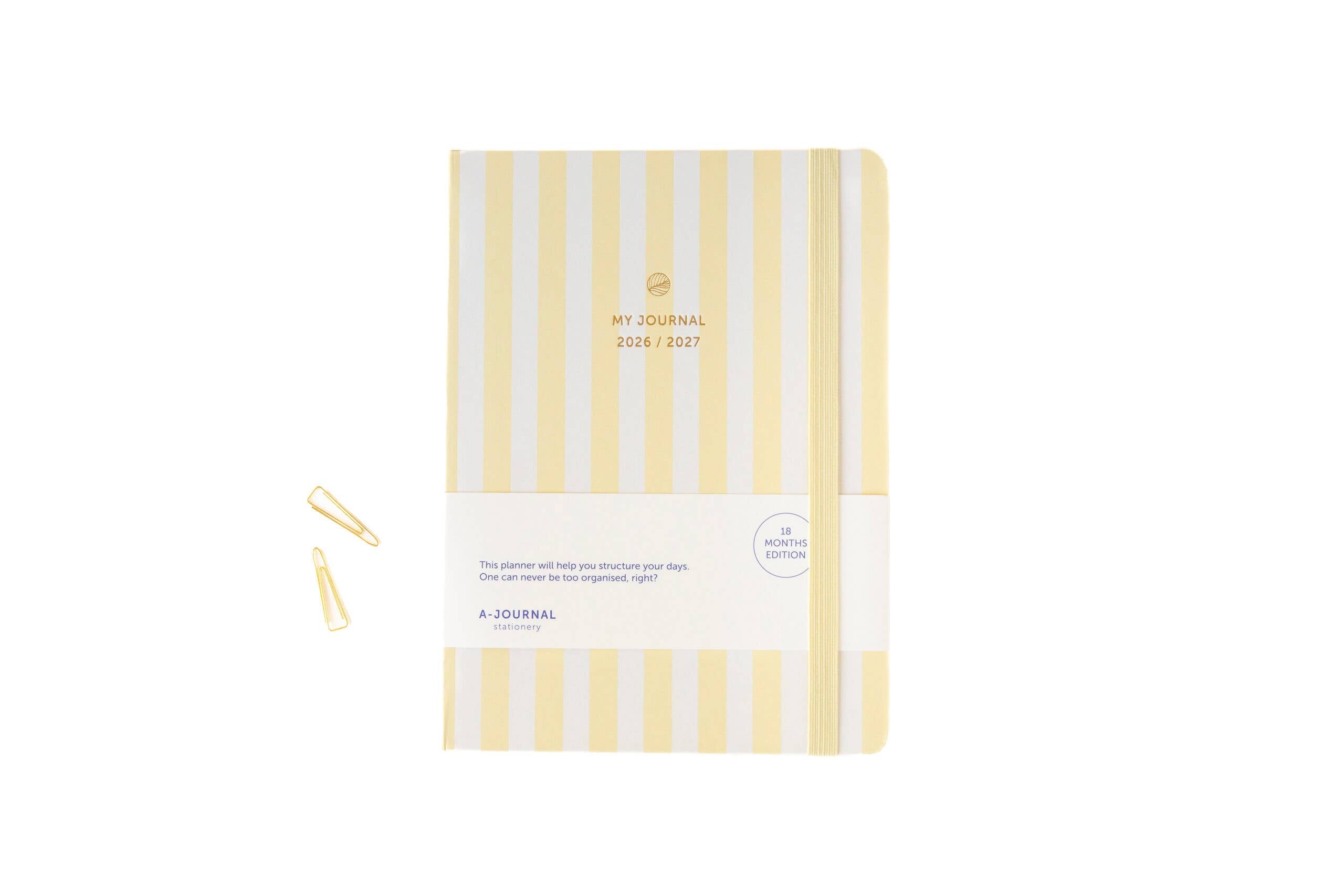 My Journal 18‑Monats‑Kalender 2026–2027 - Vanille Gestreift
