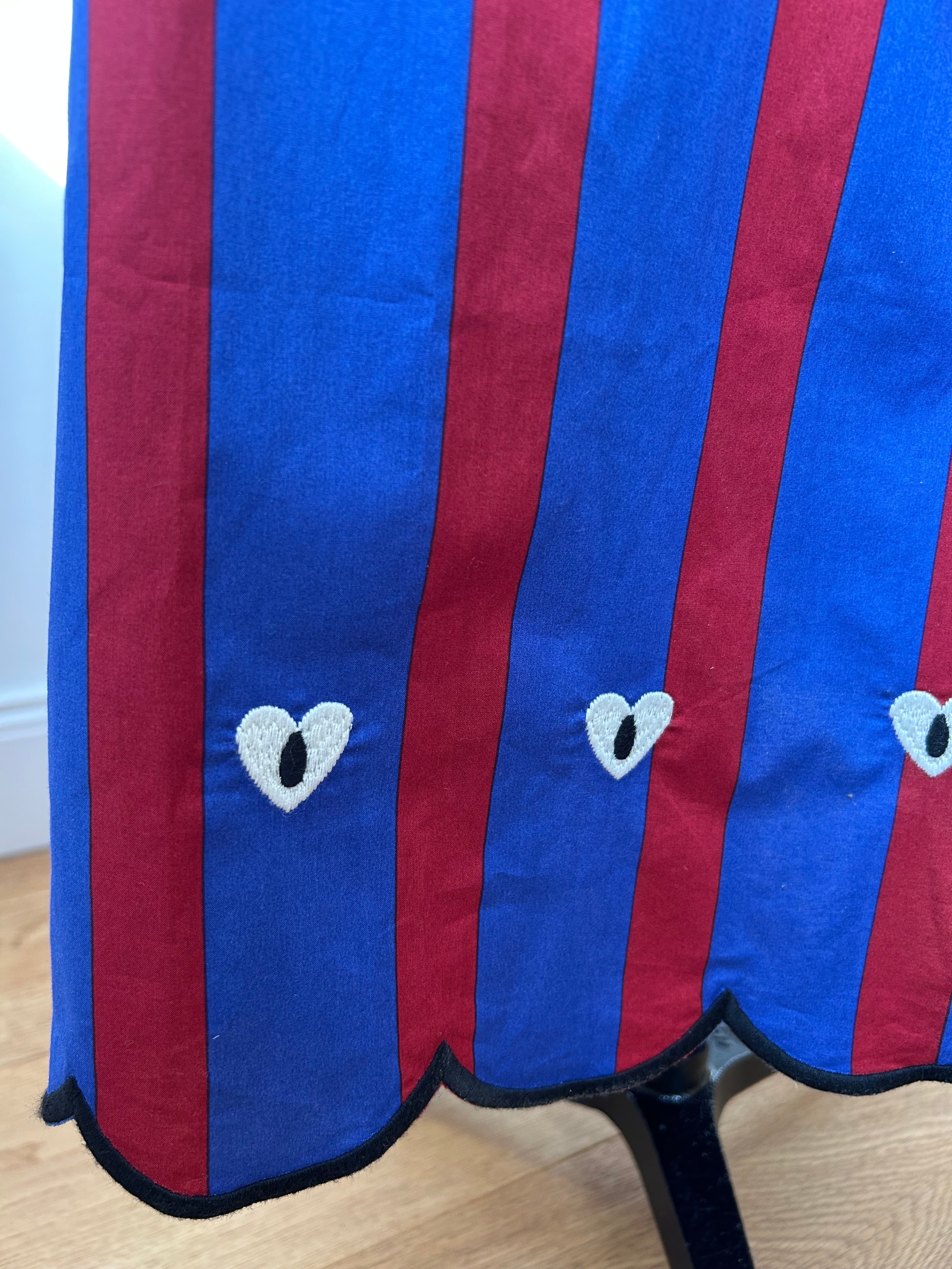 Rock mit Streifen - blau & rot