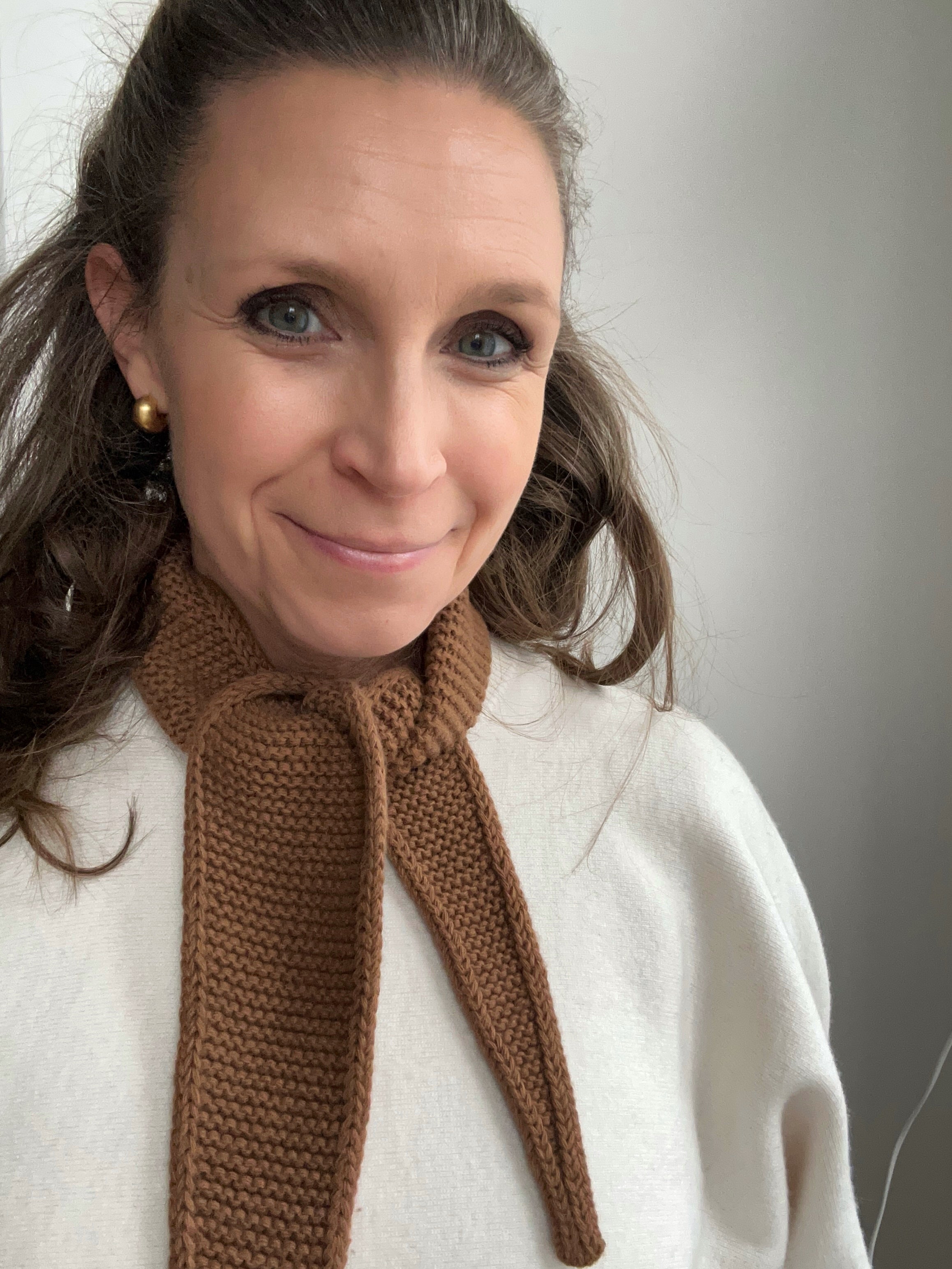 gestrickter Sophie-Schal - braun