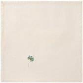 Stoffserviette Flora mit Stickerei - Doldenblume blau