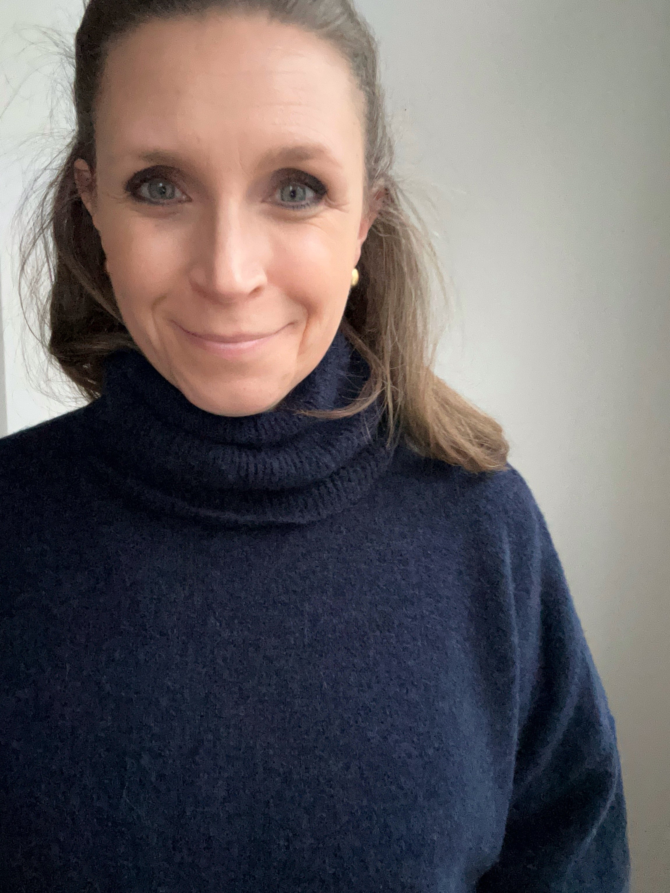 Rollkragen Pullover dunkelblau