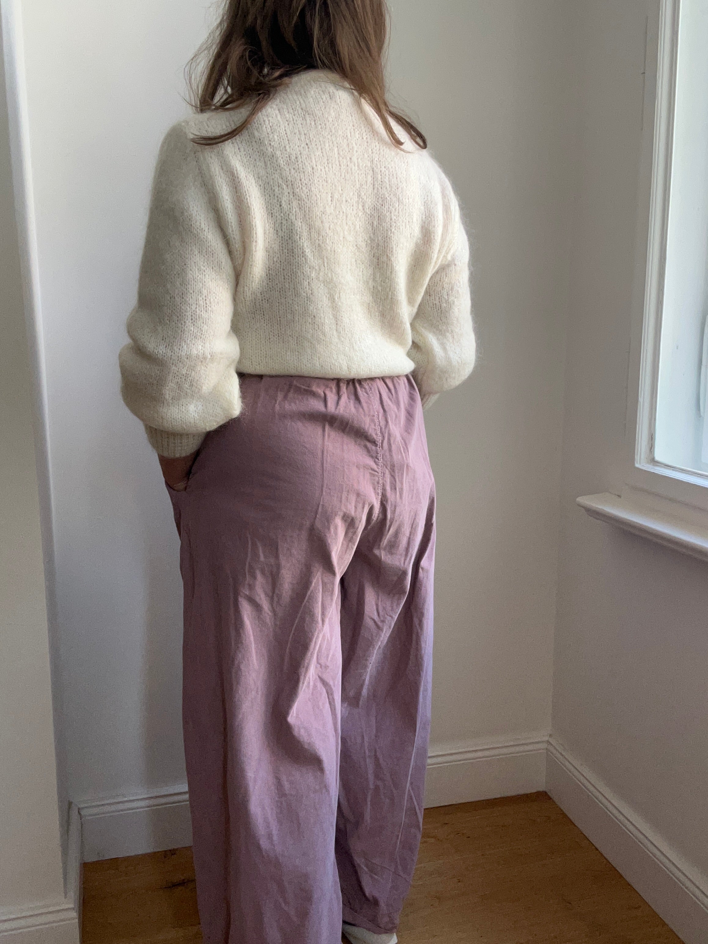 Warme Culotte Palazzo-Hose - Babycord Altrosa