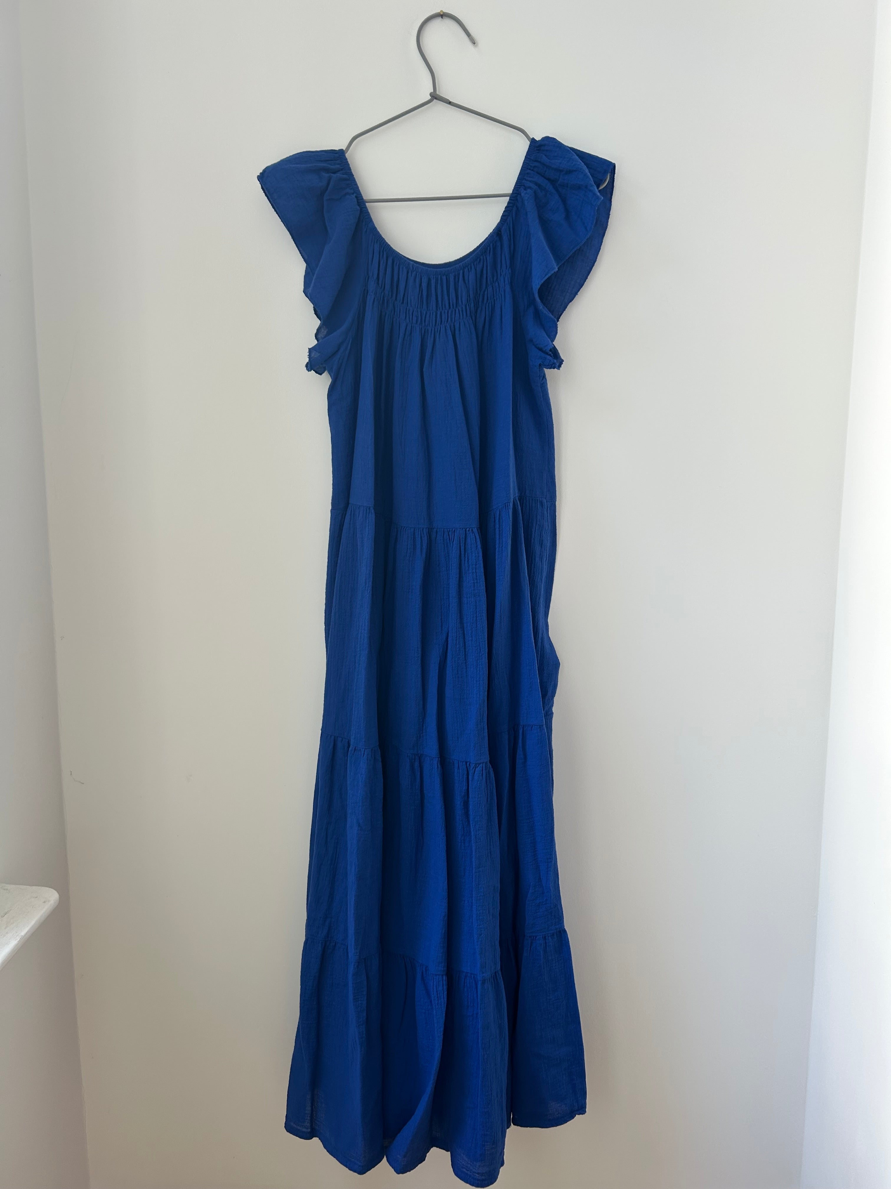 Sommerkleid aus Musselin - azurblau
