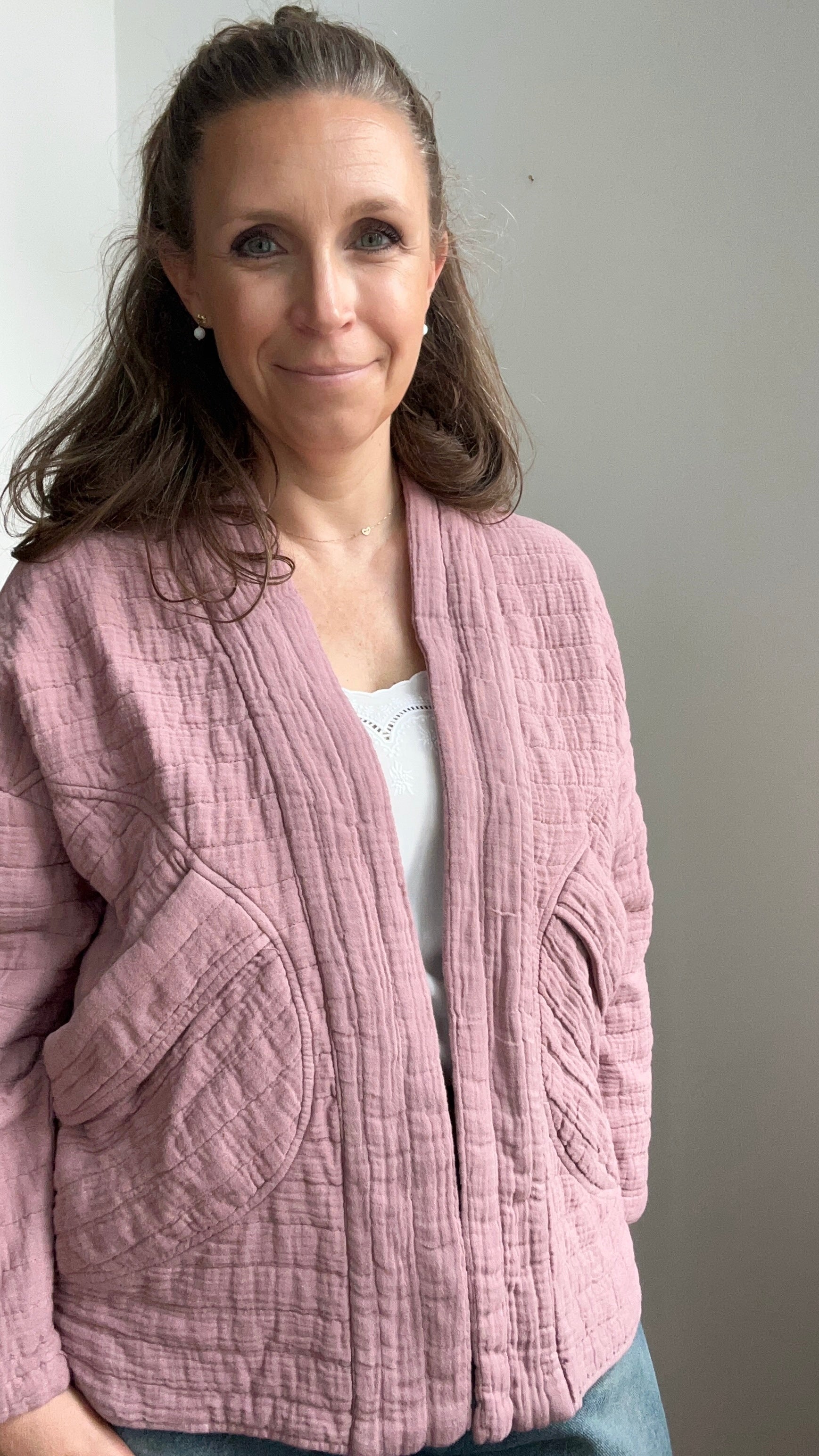 Kimono-Jacke - altrosa