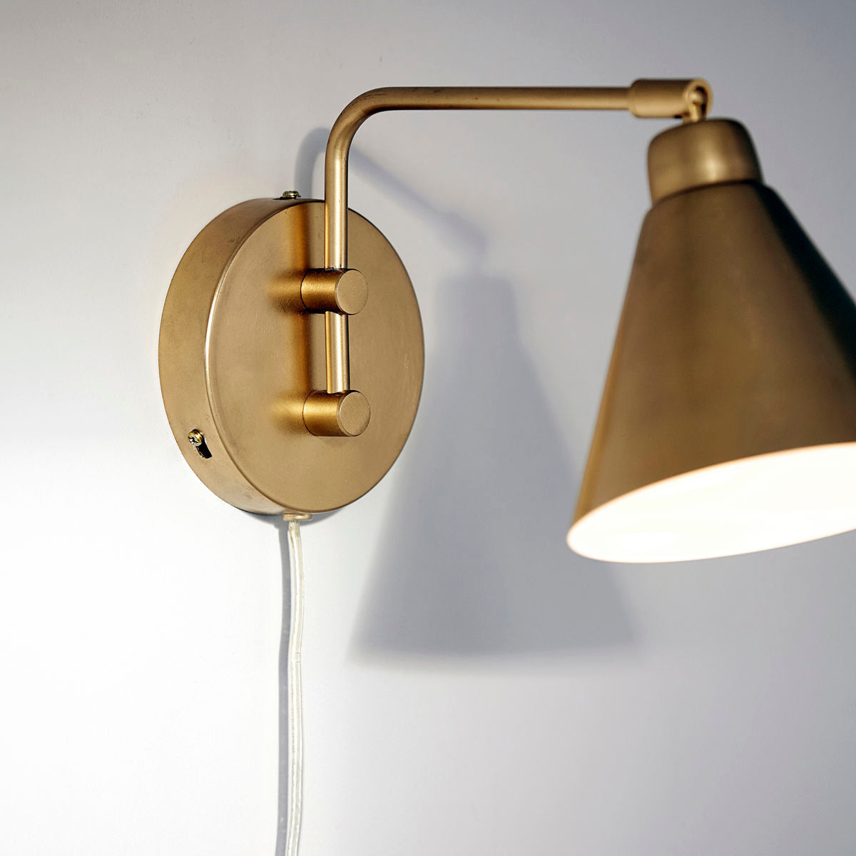 Wandlampe Game - messing klein