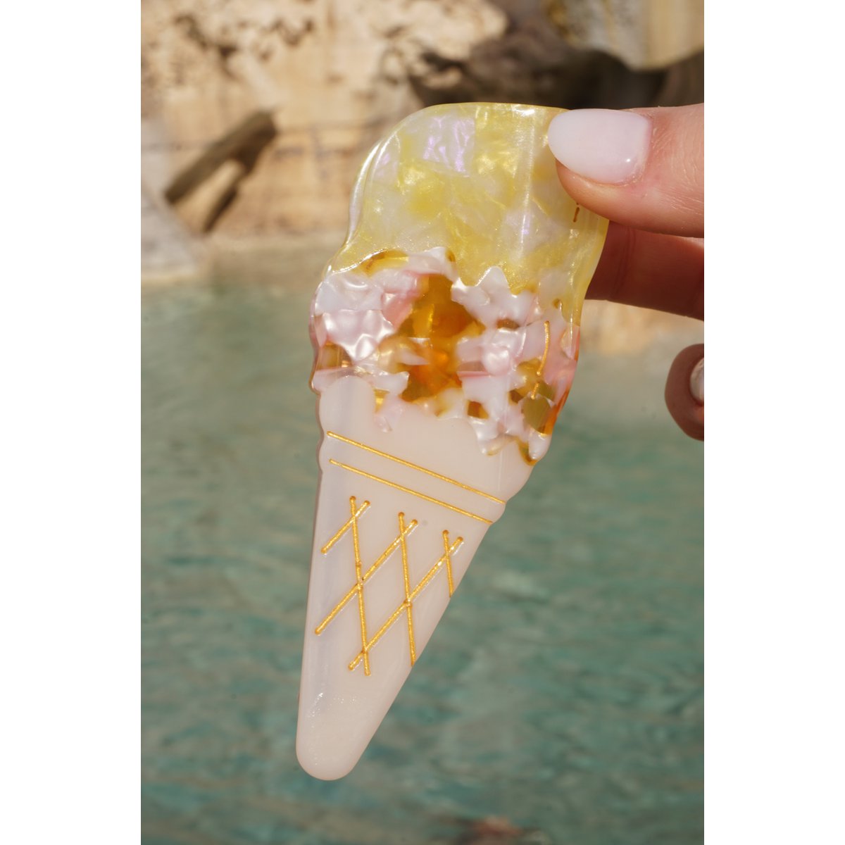 Haarklammer Icecream - Yellow