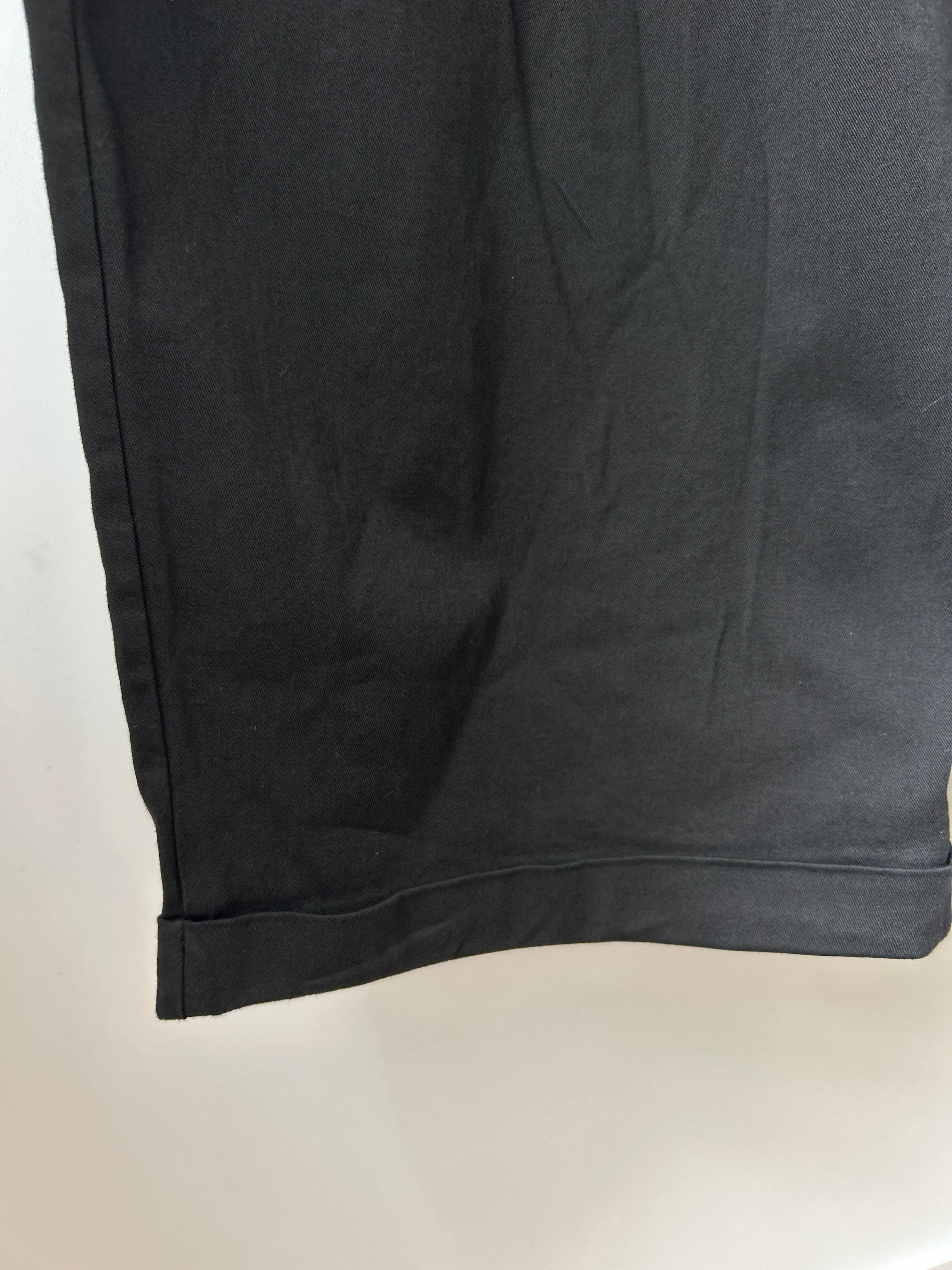 Warme Culotte Palazzo-Hose - schwarz