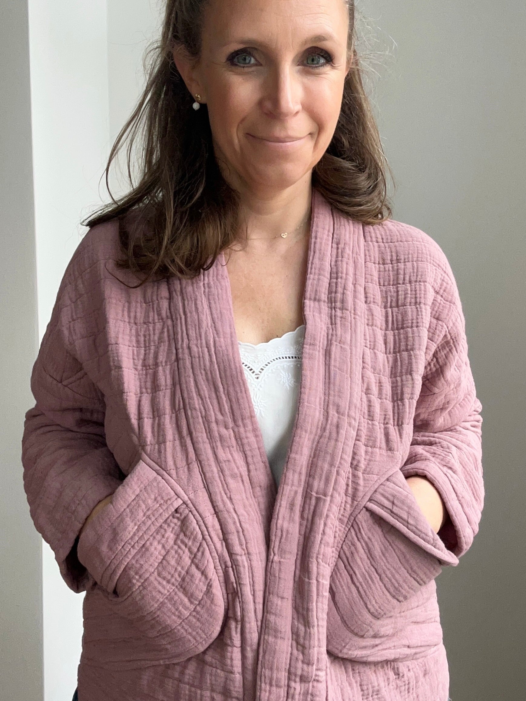 Kimono-Jacke - altrosa