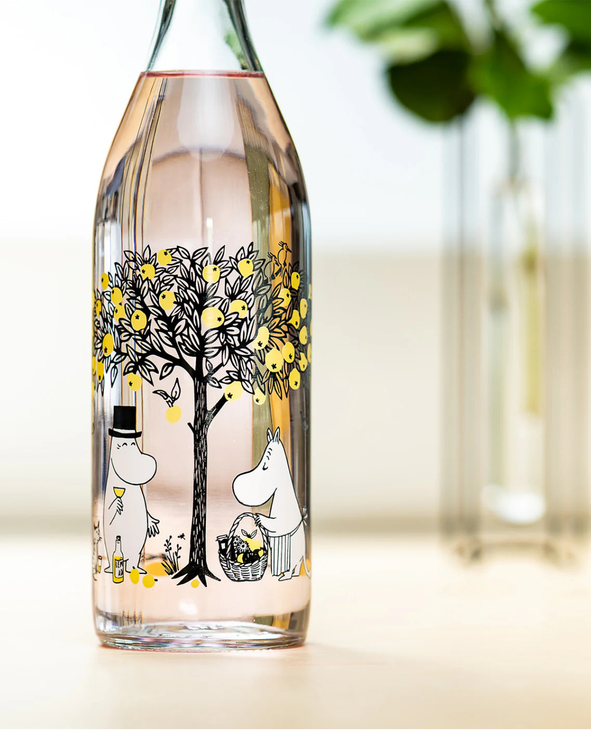Mumin Glasflasche mit Bügelverschluss - Omenat 1 Liter