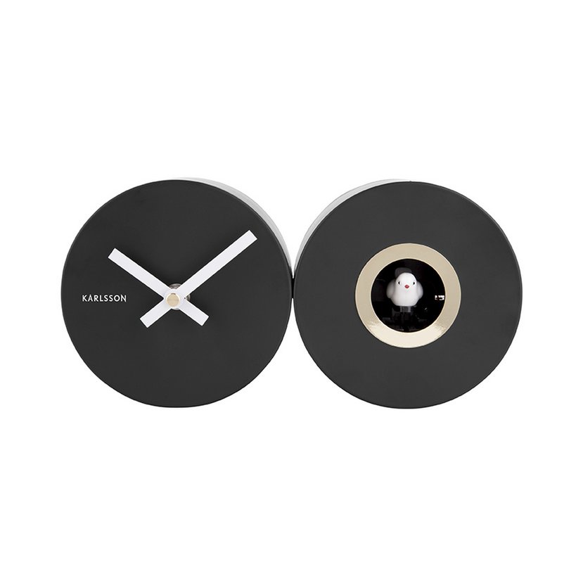Wanduhr Duo Kuckuck - Schwarz