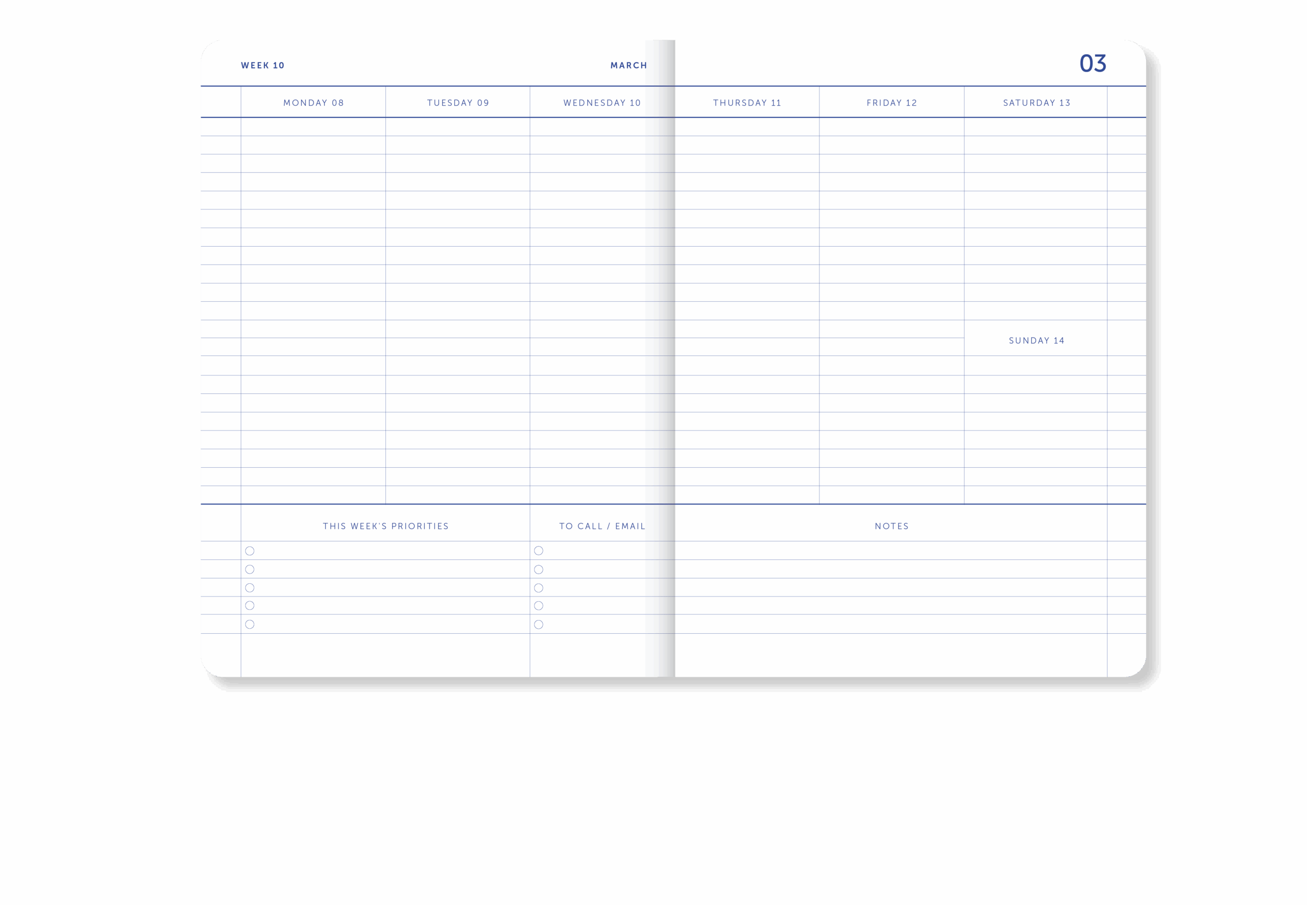 My Journal Planer 2026/2027 – Blaue Streifen