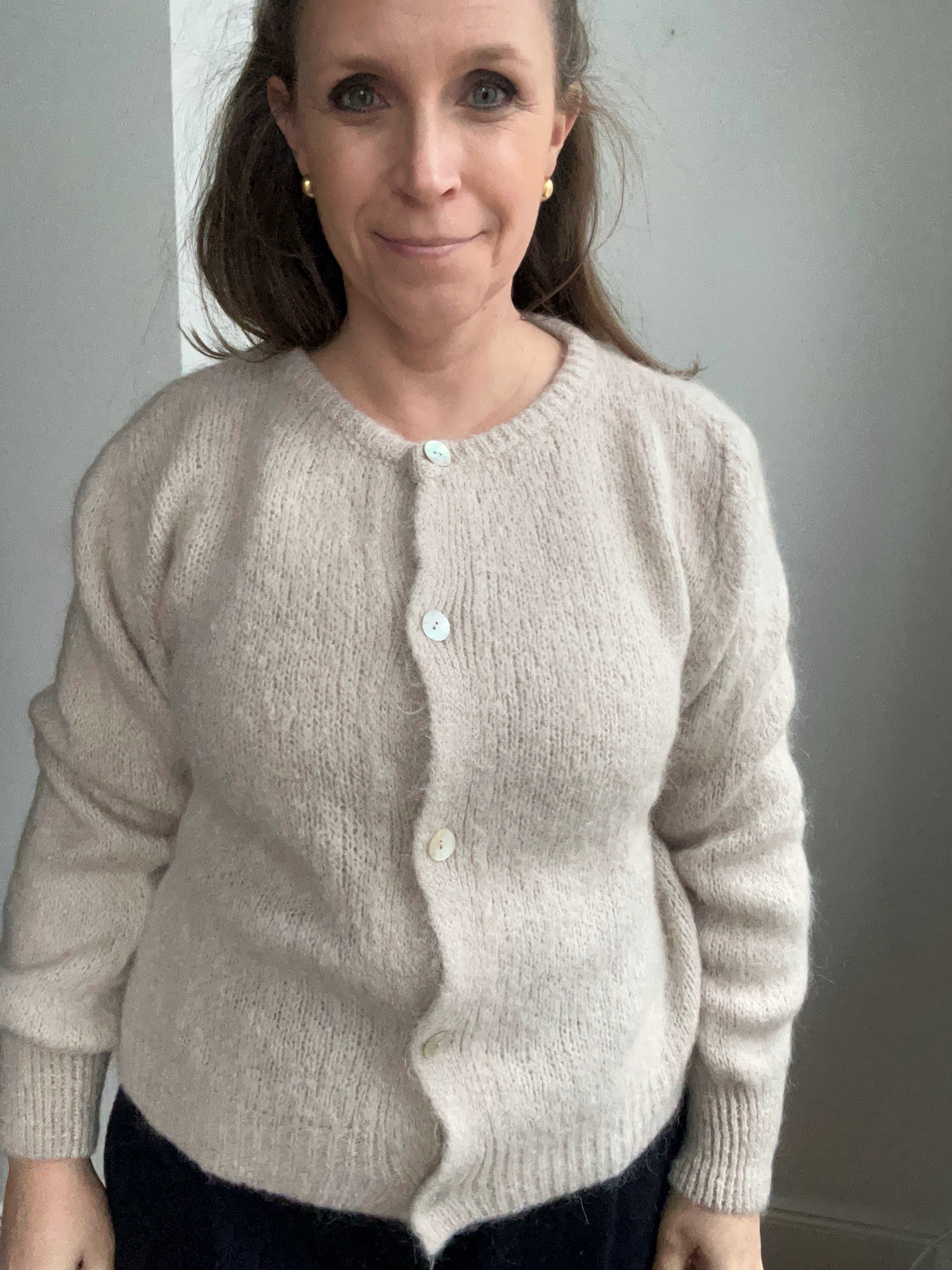 Strickjacke Cardigan - natur