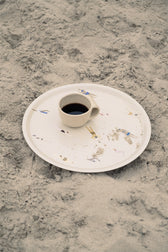 Tablett Schwimmer - Sand - Ø 38 cm