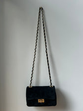 kleine Handtasche aus Wildleder - schwarz