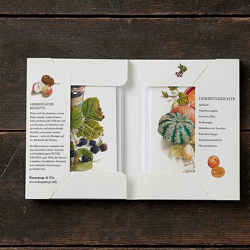 Kartenordner So schmeckt der Herbst – 8 Rezeptkarten mit Umschlägen