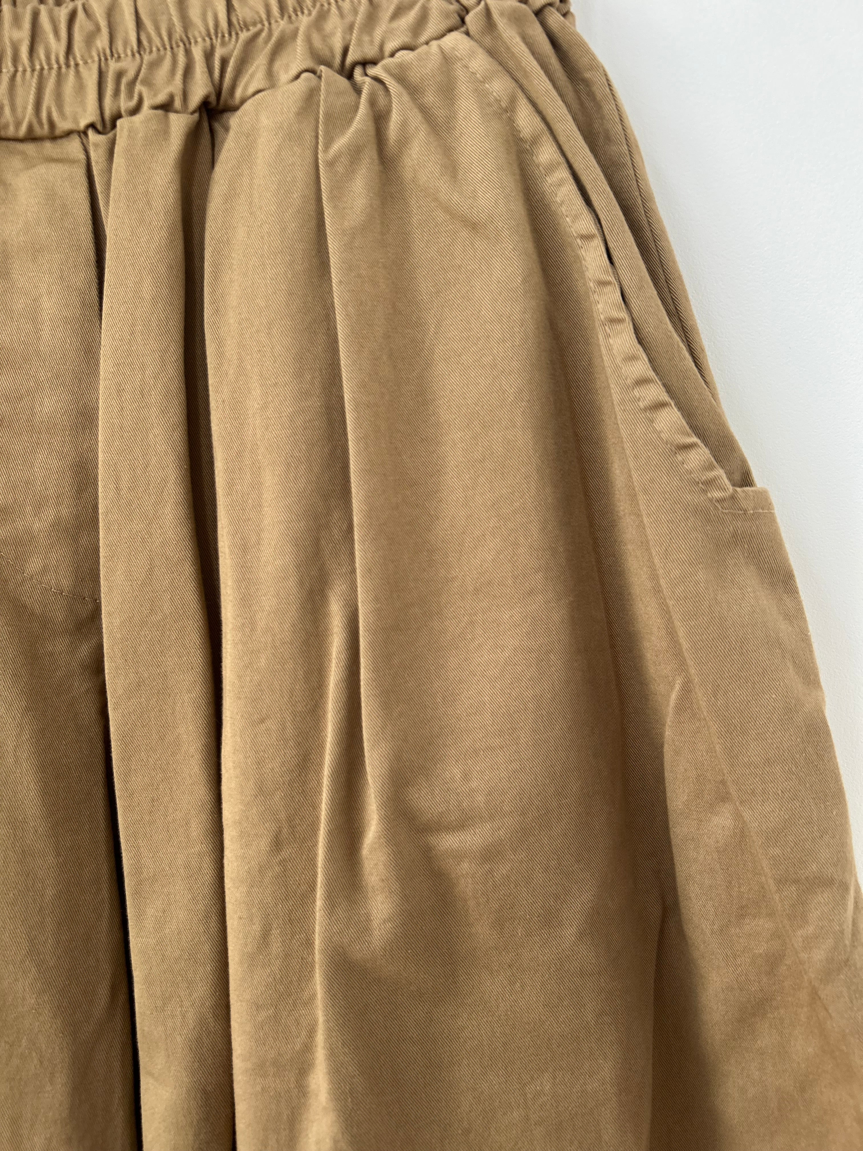 Warme Culotte Palazzo-Hose - camel
