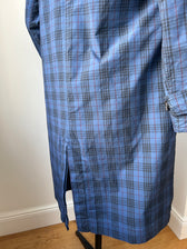 Wendemantel mit Karomuster - dunkelblau
