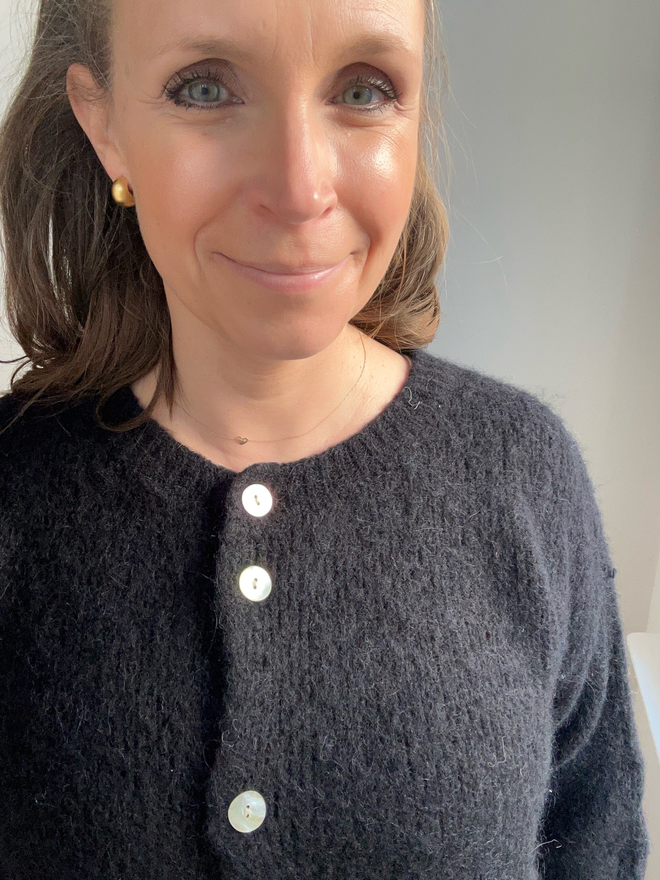 Kurze Strickjacke Cardigan - Schwarz