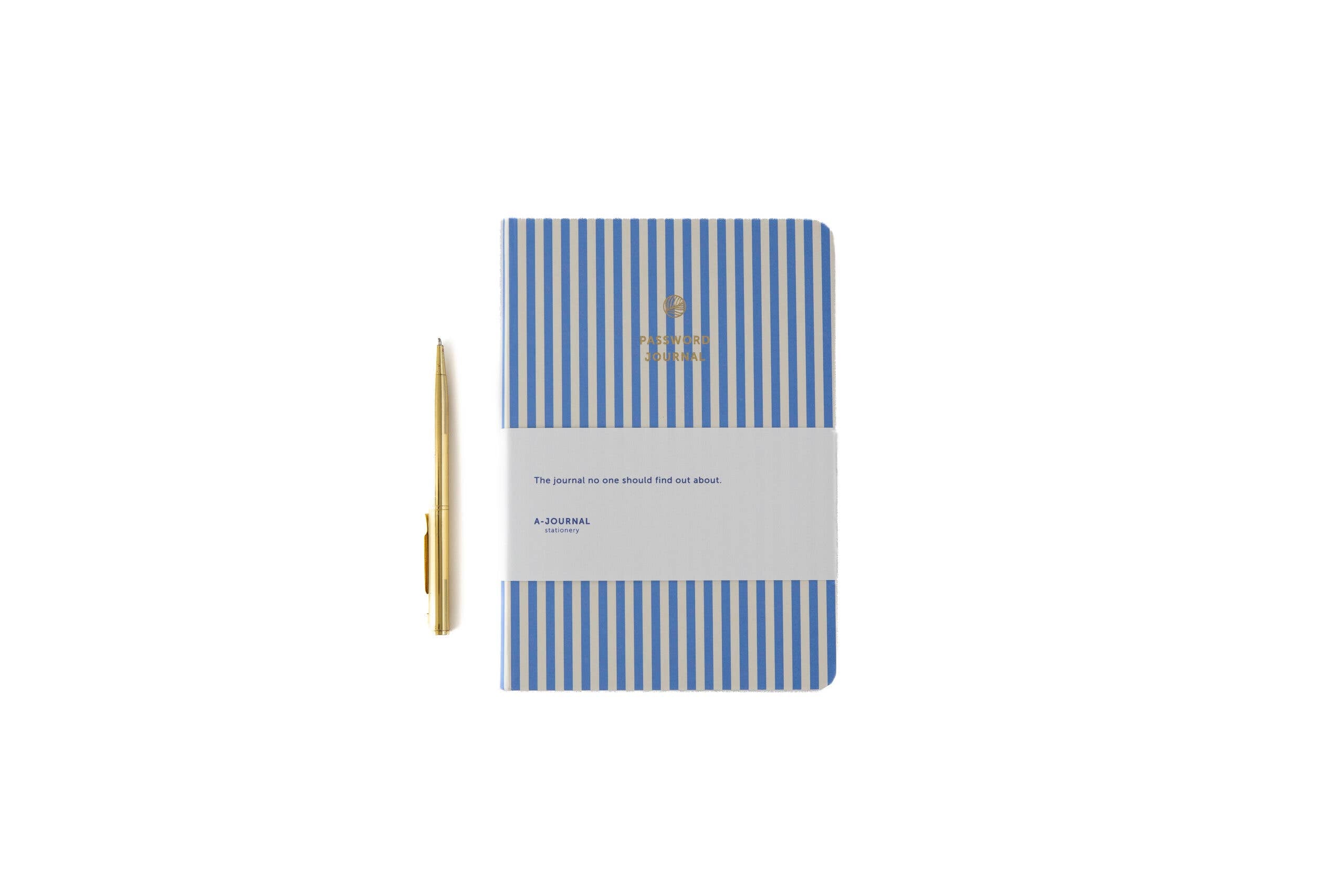 Passwort Tagebuch - Streifen Blau