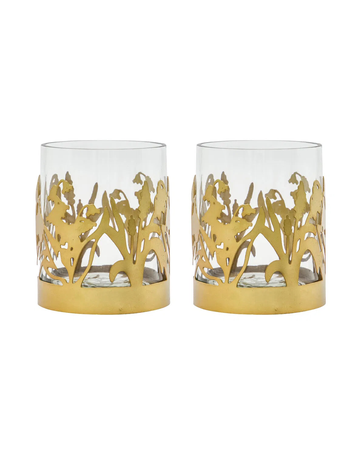 Teelichthalter Lily 2er-Set – Messing